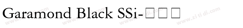Garamond Black SSi字体转换